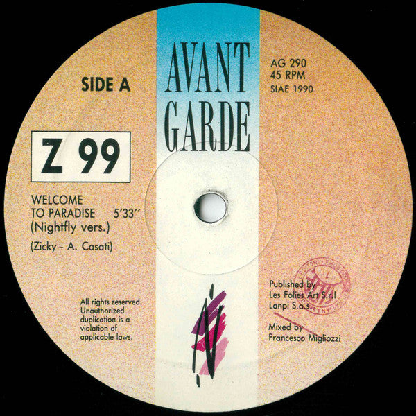 Z 99 : Welcome To Paradise (12")