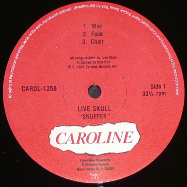 Live Skull : Snuffer (12", MiniAlbum)