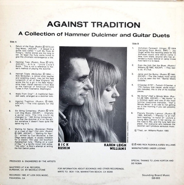 Karen Leigh Williams & Rick Ruskin : Against Tradition (LP, Album)