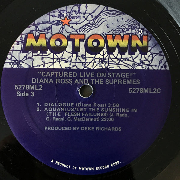 Diana Ross And The Supremes* : Captured Live On Stage ! (2xLP, RE, Gat)