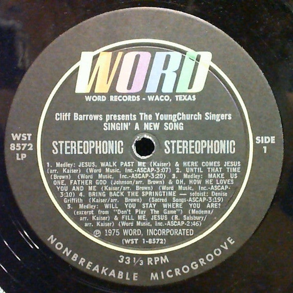 The Young Church Singers : Singin' A New Song (LP, Album)