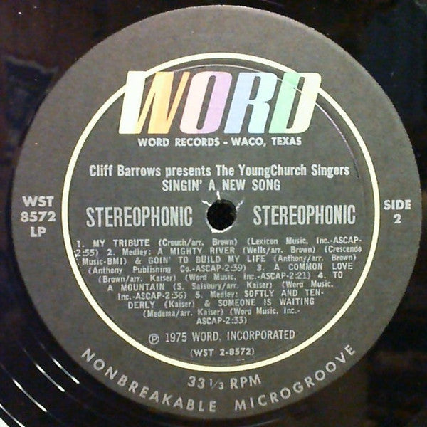 The Young Church Singers : Singin' A New Song (LP, Album)