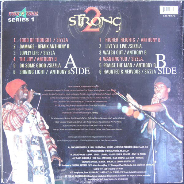 Sizzla & Anthony B : 2 Strong Series 1 (LP, M/Print)