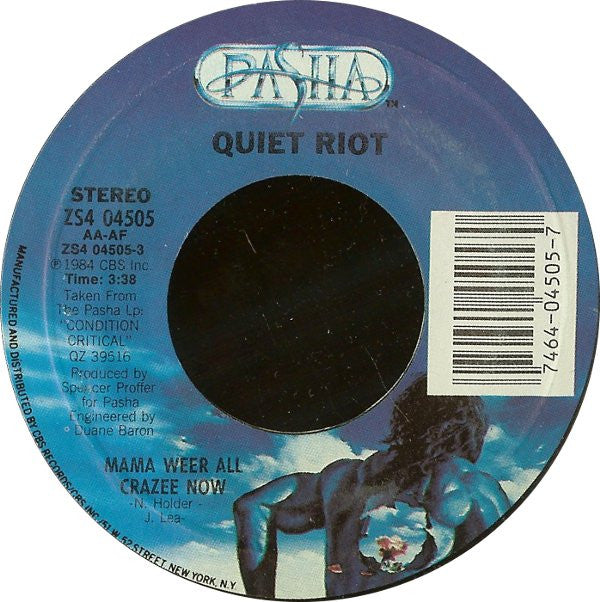 Quiet Riot : Mama Weer All Crazee Now / Bad Boy (7", Single)
