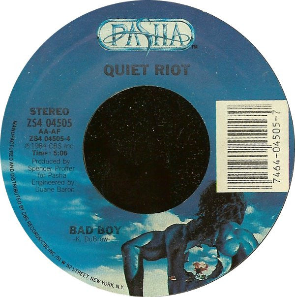 Quiet Riot : Mama Weer All Crazee Now / Bad Boy (7", Single)