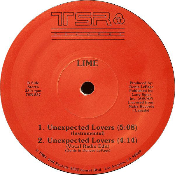 Lime (2) : Unexpected Lovers (12", Red)