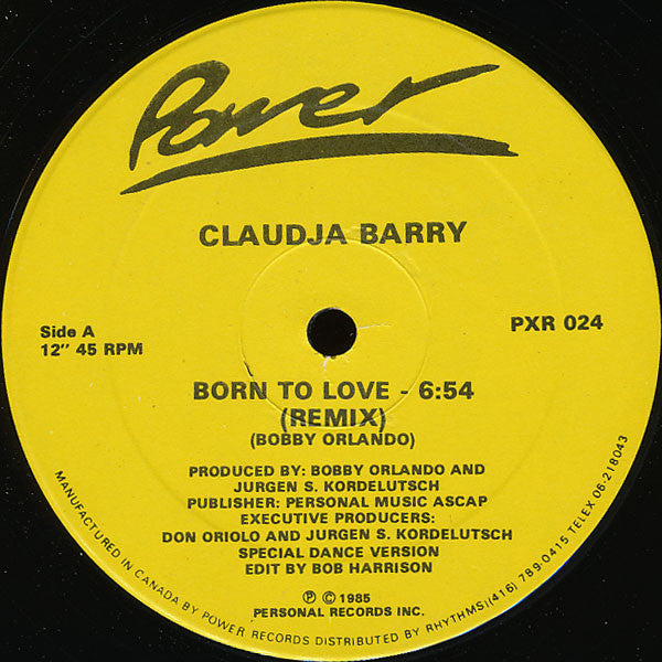 Claudja Barry / Fonda Rae : Born To Love / Tuch Me (All Night Long) (12", Yel)