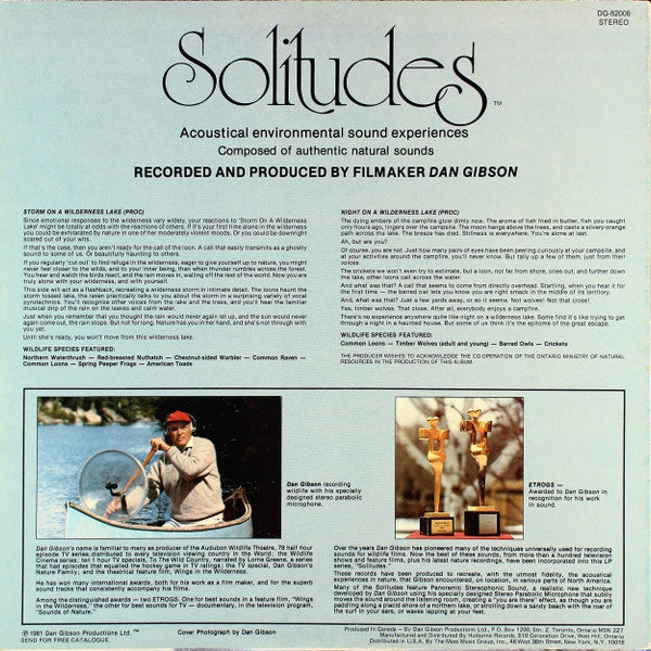 Dan Gibson : Solitudes - Environmental Sound Experiences Volume Six (LP, Album)