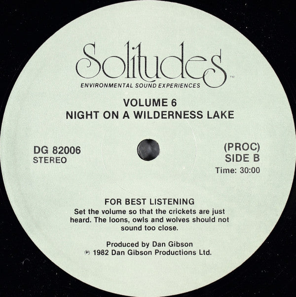 Dan Gibson : Solitudes - Environmental Sound Experiences Volume Six (LP, Album)