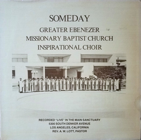 Greater Ebenezer Missionary Baptist Church Inspirational Choir : Someday (LP)