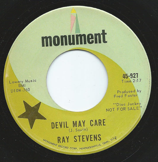 Ray Stevens : Devil May Care / Make A Few Memories (7", Promo)