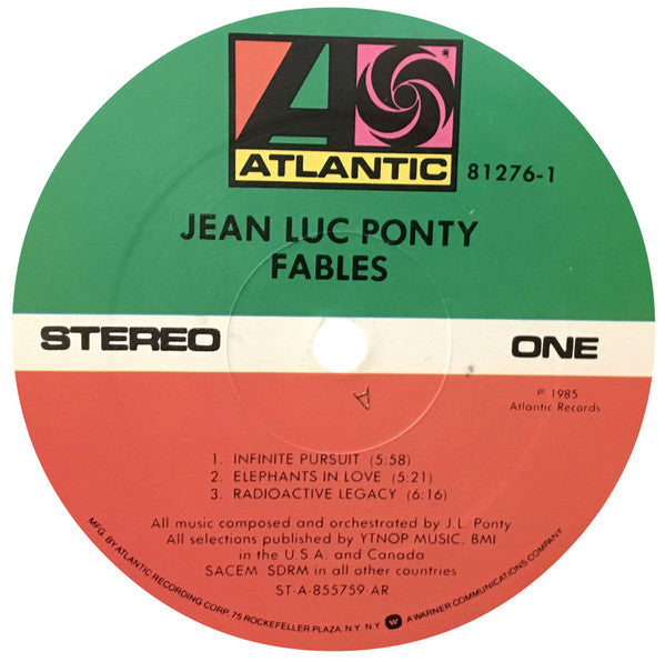 Jean-Luc Ponty : Fables (LP, Album, AR )