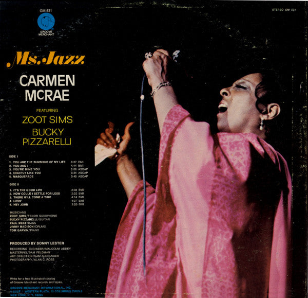 Carmen McRae : Ms. Jazz (LP, Album)
