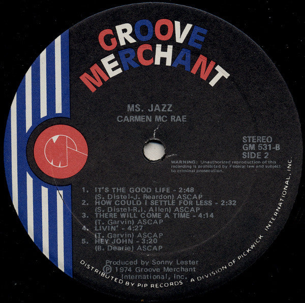 Carmen McRae : Ms. Jazz (LP, Album)