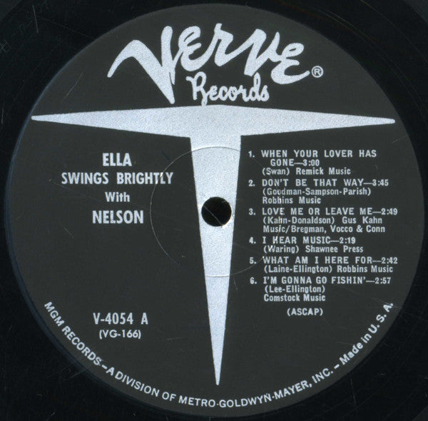 Fitzgerald* - Riddle* : Ella Swings Brightly With Nelson (LP, Album, Mono, MGM)
