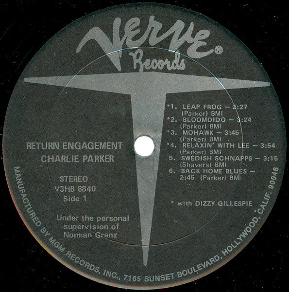 Charlie Parker : Verve Return Engagement (2xLP, Comp, Gat)