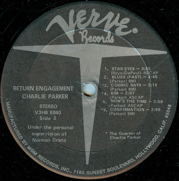 Charlie Parker : Verve Return Engagement (2xLP, Comp, Gat)