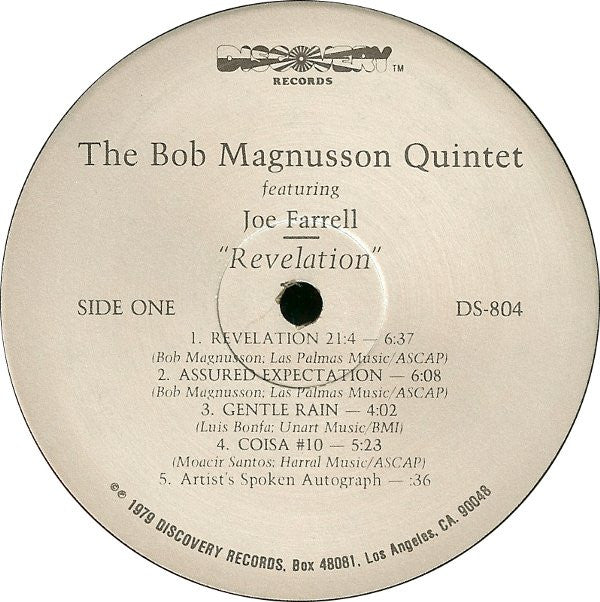 The Bob Magnusson Quintet : Revelation (LP, Album)