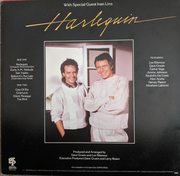 Dave Grusin / Lee Ritenour : Harlequin (LP, Album, Club, CRC)