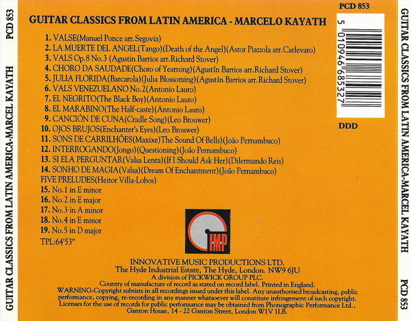 Marcelo Kayath : Guitar-Classics From Latin America (CD, Album)