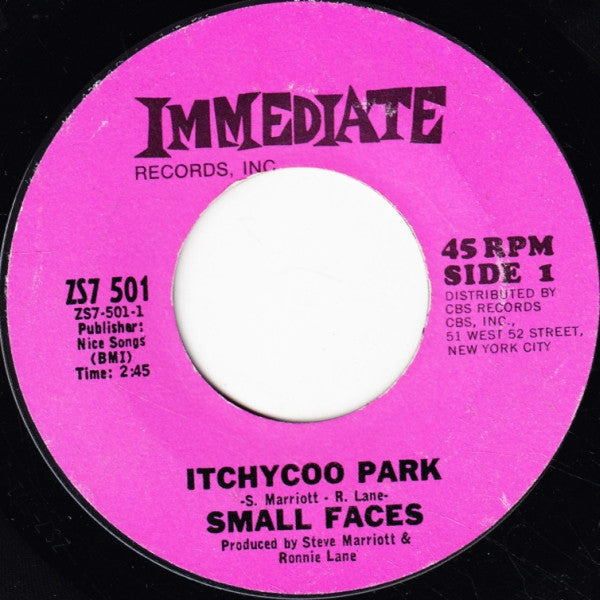 Small Faces : Itchycoo Park (7", Single)