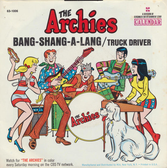 The Archies : Bang-Shang-A-Lang / Truck Driver (7", Single, Roc)