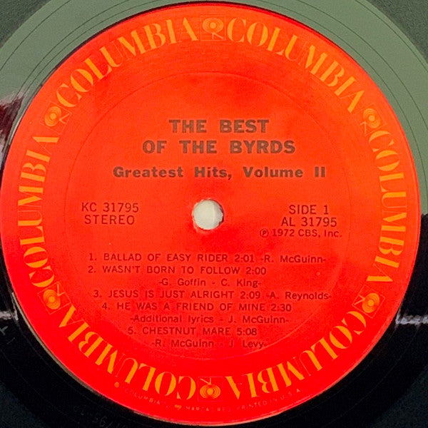The Byrds : The Best Of The Byrds   Greatest Hits, Volume II  (LP, Album, Comp, Ter)