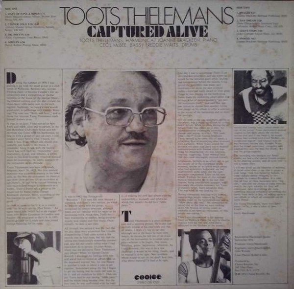 Toots Thielemans : Captured Alive (LP, Album, RE)