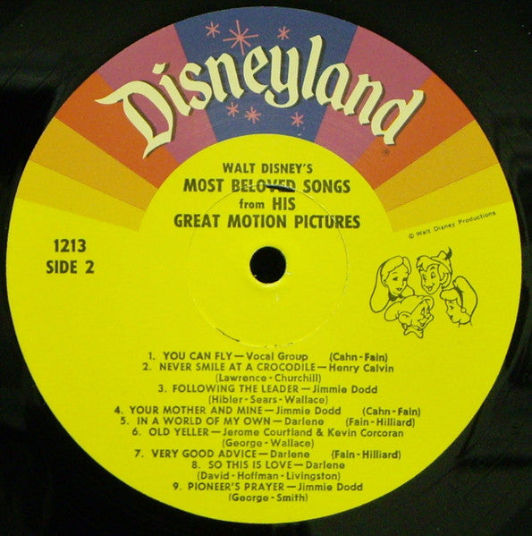 Various : Walt Disney's Most Beloved Songs From His Great Motion Pictures (LP, Album, RP)