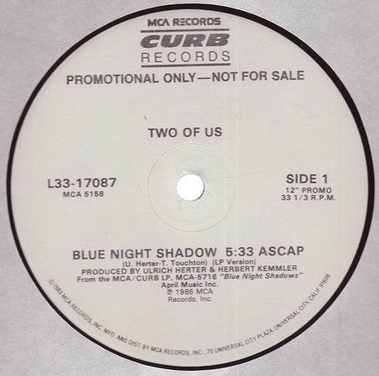 Two Of Us : Blue Night Shadow (12", Promo)