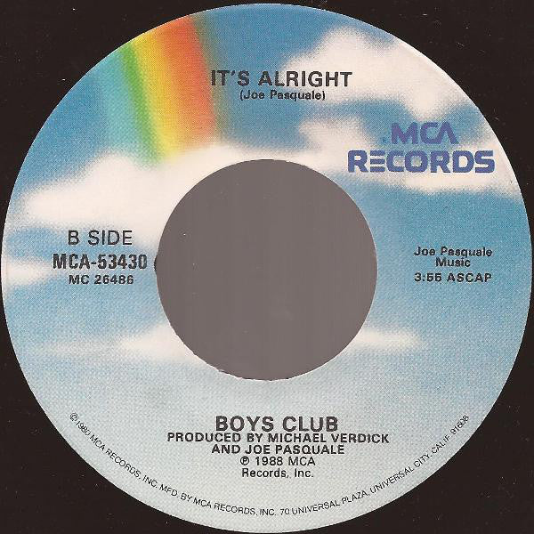 Boys Club : I Remember Holding You (7", Single)
