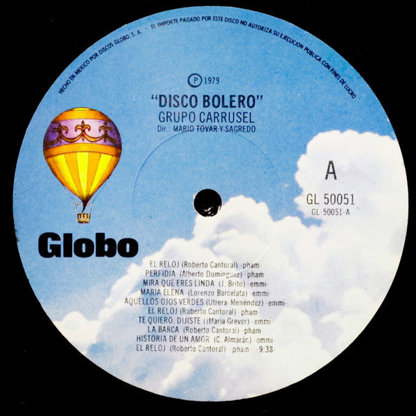 Grupo Carrusel : Disco Bolero (LP, Album)