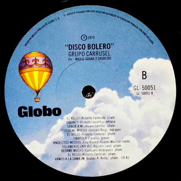 Grupo Carrusel : Disco Bolero (LP, Album)