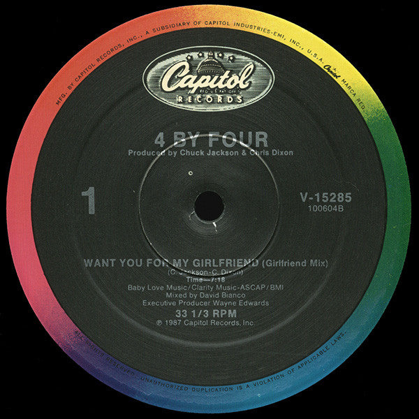 4 By Four : Want You For My Girlfriend (12")