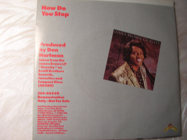 James Brown : How Do You Stop (7", Promo, Styrene, Pit)