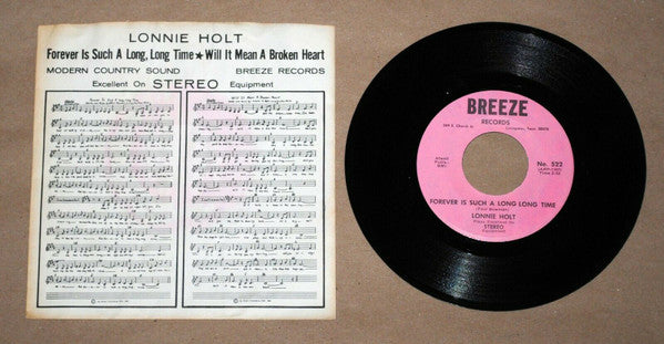 Lonnie Holt : Forever Is Such A Long Long Time / Will It Mean A Broken A Broken Heart (7", Single)