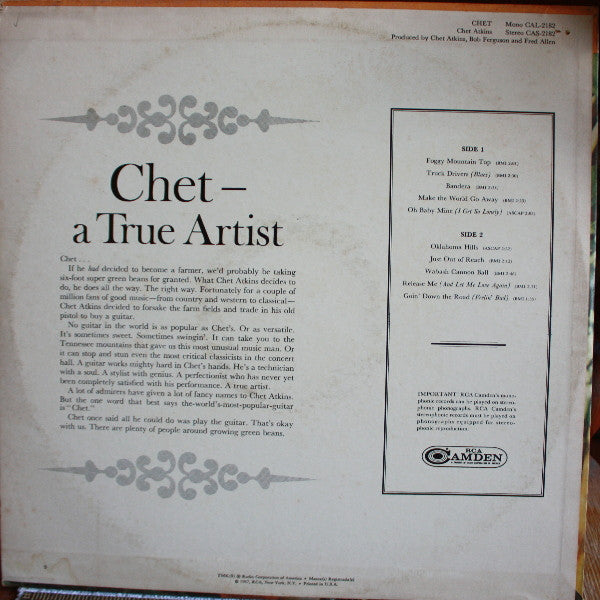 Chet Atkins : Chet (LP, Comp)