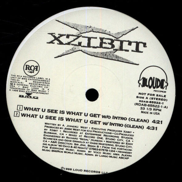 Xzibit : What U See Is What U Get (12", Promo)