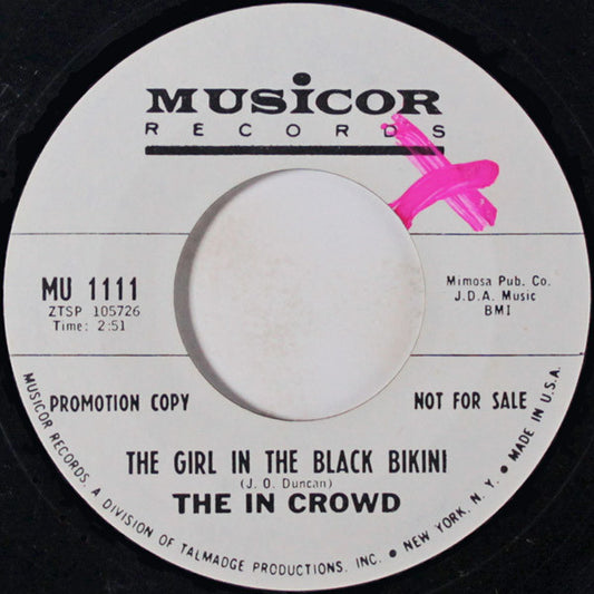 The In Crowd (5) : The Girl In The Black Bikini / Do The Surfer Jerk  (7", Promo)