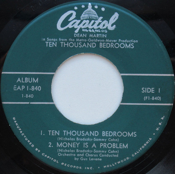 Dean Martin : Ten Thousand Bedrooms (7", EP)