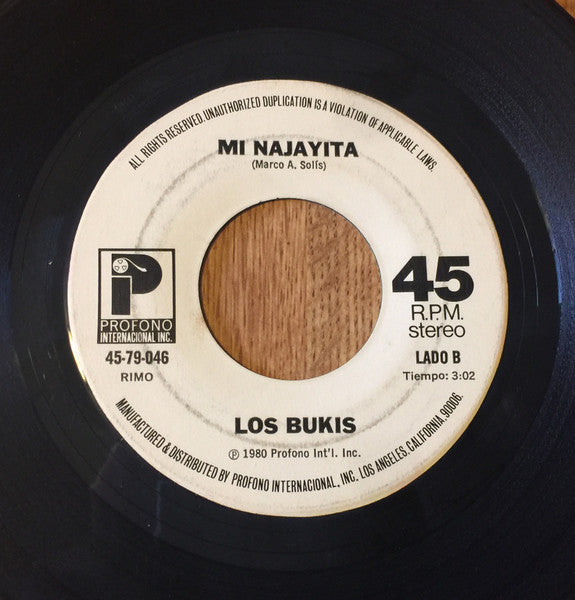 Los Bukis : En Un Rato Mas (7", Single)