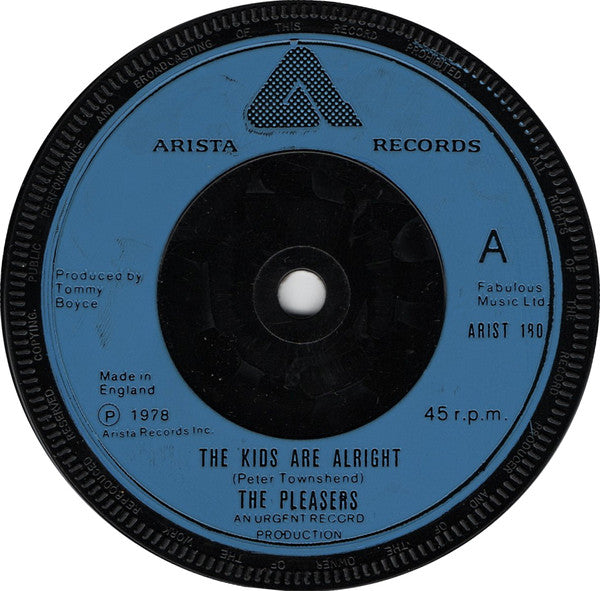 The Pleasers : The Kids Are Alright (7")