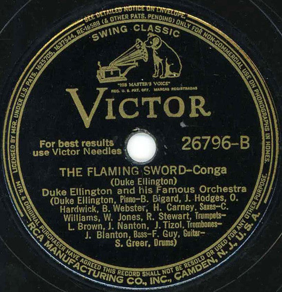 Duke Ellington And His Famous Orchestra* : Warm Valley / The Flaming Sword (Shellac, 10", Ind)