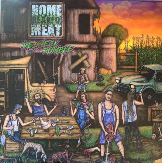 Home Reared Meat : Redneck Rumble (LP, Album, Whi)