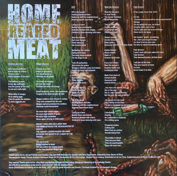 Home Reared Meat : Redneck Rumble (LP, Album, Whi)