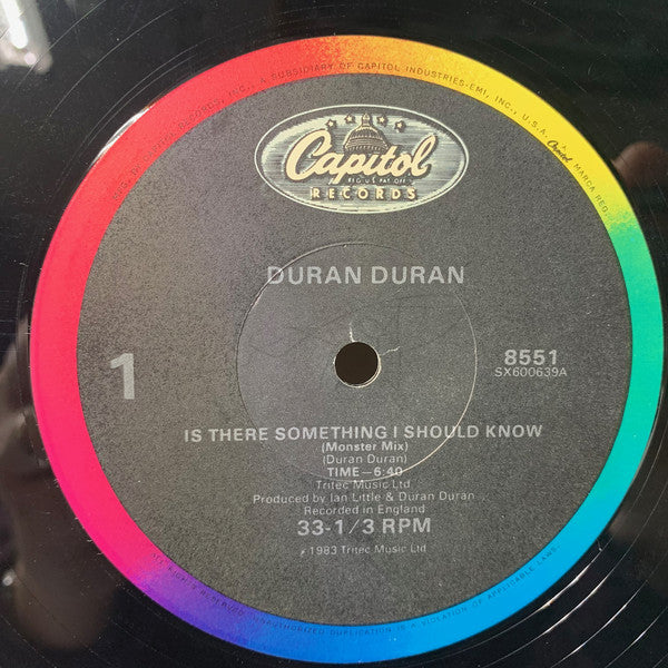Duran Duran : Is There Something I Should Know? (Monster Mix) (12", Single, Jac)