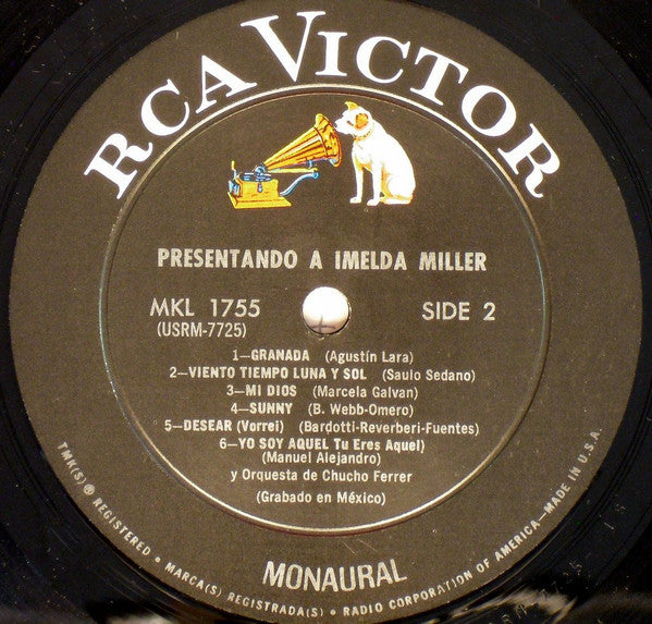 Imelda Miller Y, Orquesta De Chucho Ferrer : Presentando A Imelda Miller (LP, Album, Mono)