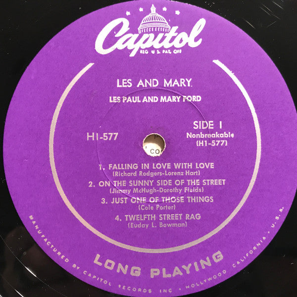 Les Paul & Mary Ford : Les And Mary Part 1 (10", Album)