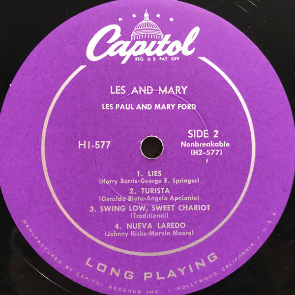 Les Paul & Mary Ford : Les And Mary Part 1 (10", Album)