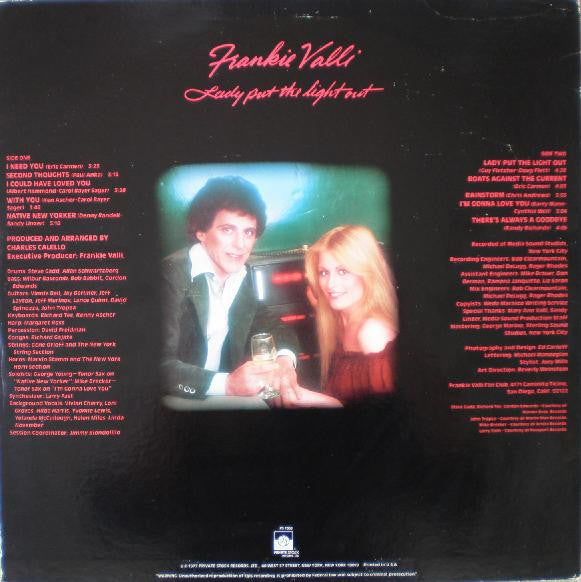 Frankie Valli : Lady Put The Light Out (LP, Album)